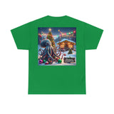 Kraken Christmas Day Snow Heavy Cotton Tee