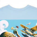 Kraken Sea Plane and Cocktails Heavy Cotton Tee