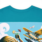 Kraken Sea Plane and Cocktails Heavy Cotton Tee