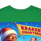 Kraken Christmas Santa Plane Heavy Cotton Tee