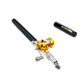 Genuine mini ice fishing pen pole fishing rod fishing rod with drum set, small sea pole portable fishing rod.