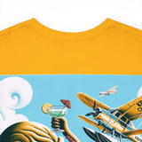 Kraken Sea Plane and Cocktails Heavy Cotton Tee