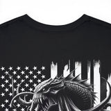 Kraken B&W Flag 2 Heavy Cotton Tee